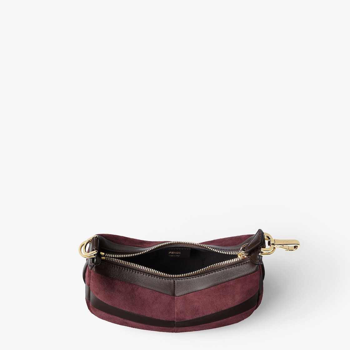 FENDI Fendigraphy Mini Mini-bag in leather and suede with two-tone inlay - Image 5